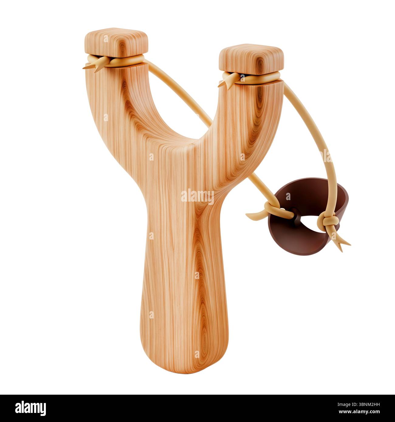 slingshot minimalist 3D rendering in a soft and smooth renderer Stock Photo