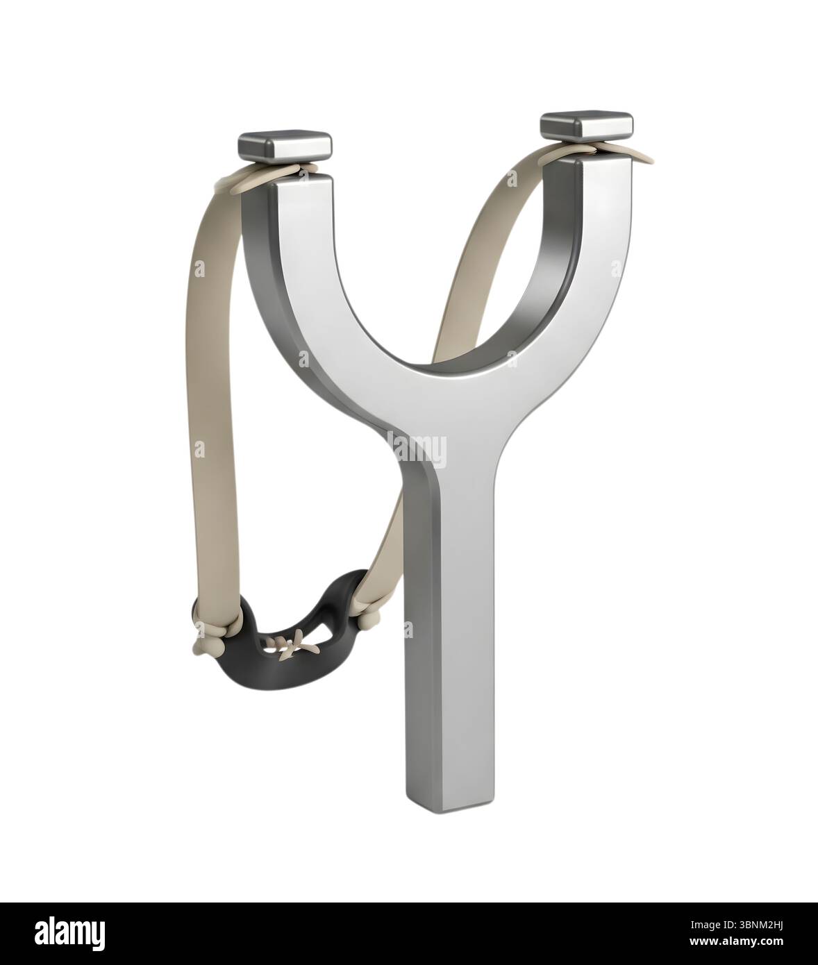 slingshot minimalist 3D rendering in a soft and smooth renderer Stock Photo