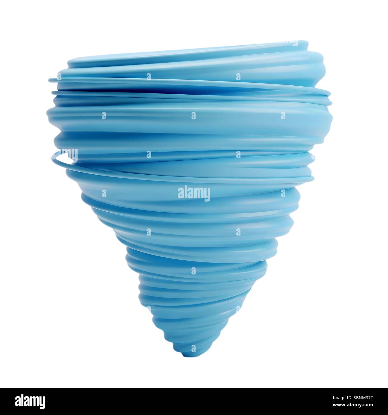 tornado minimalist 3D rendering in a soft and smooth renderer Stock Photo