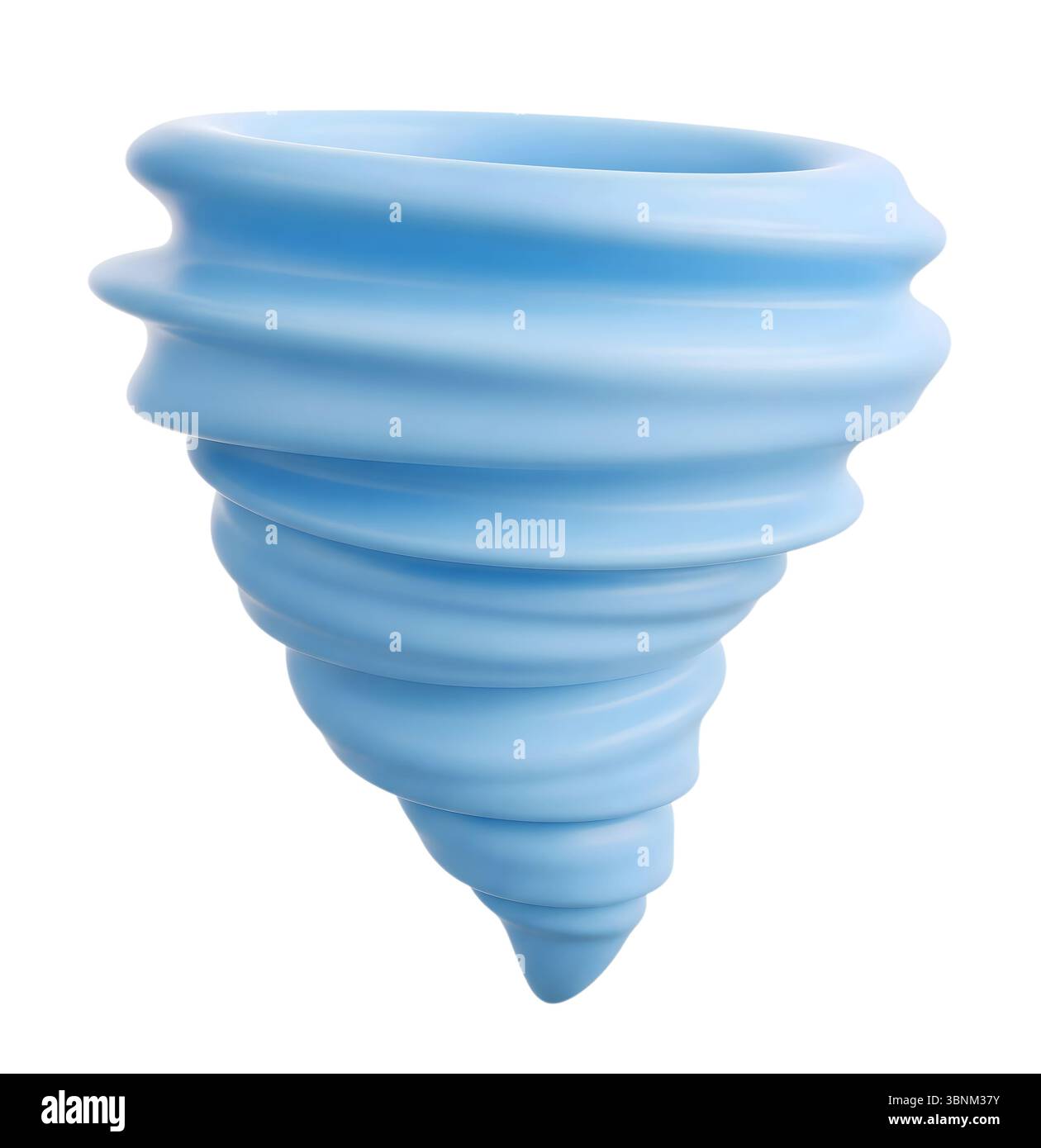 tornado minimalist 3D rendering in a soft and smooth renderer Stock Photo