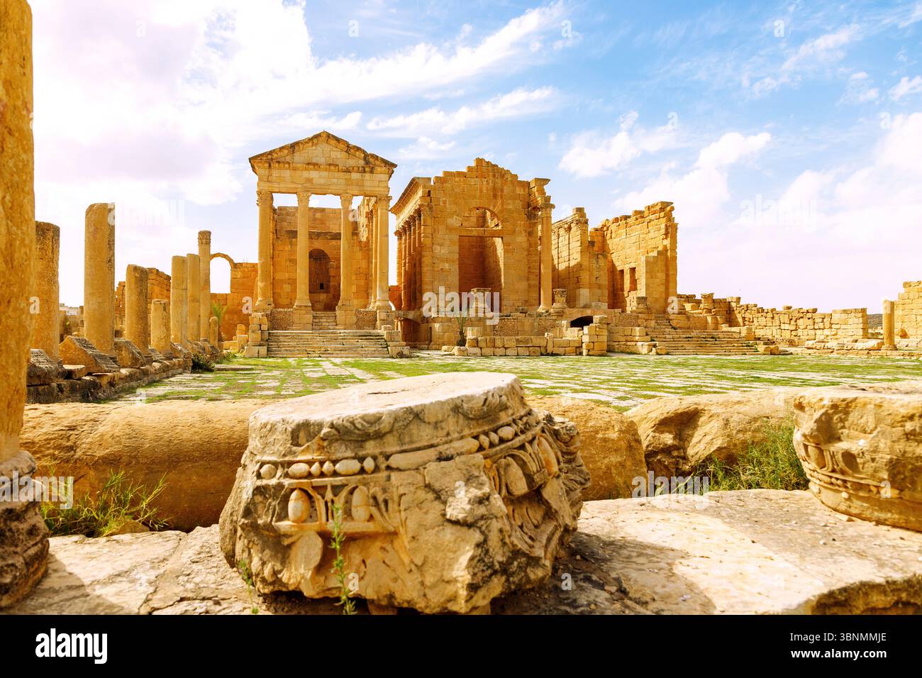Temple Of Jupiter Minerva And Juno Archaeological Site With The Ruins 