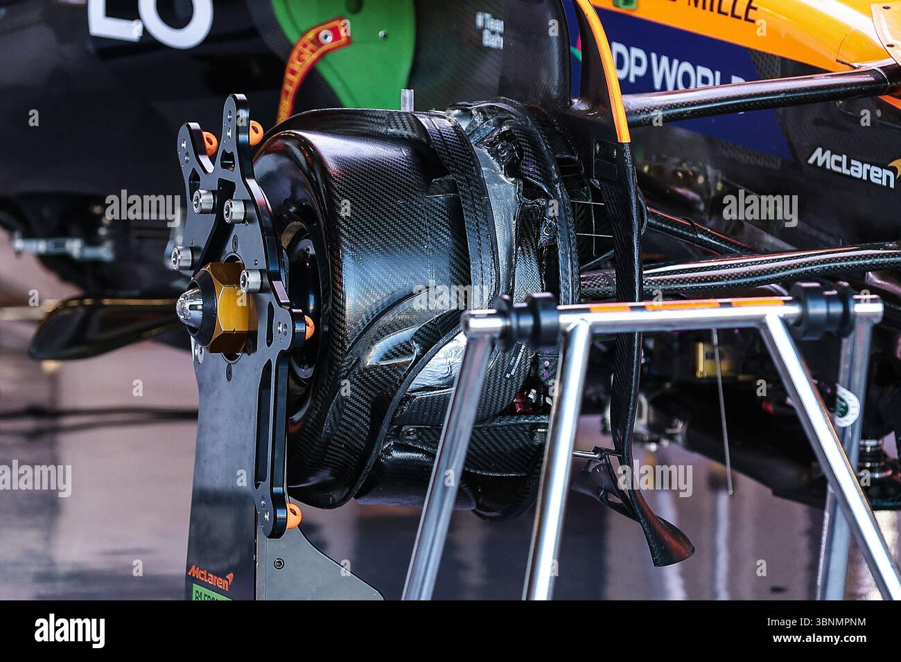 McLaren F1 Team MCL39, mechanical detail front brake ducts during the ...