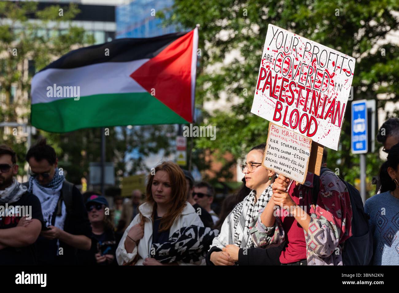 Palestinian Blood Manchester, UK. 03 JUL, 2025.