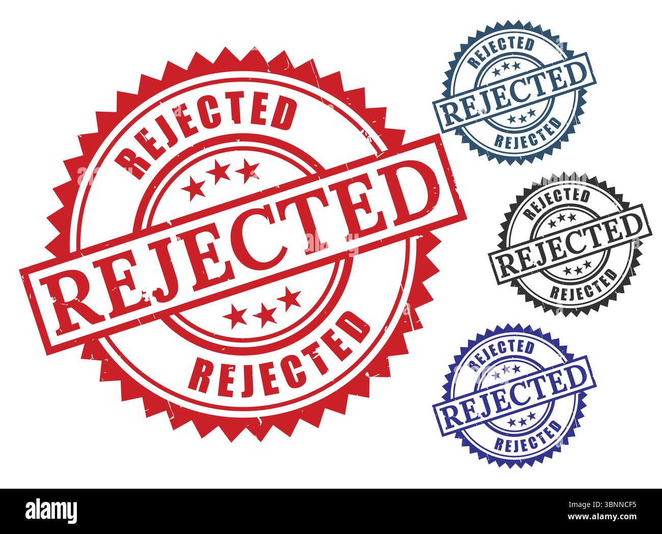 Rejected Stamp Graphic Design Element for Business  Applications Stock Vector