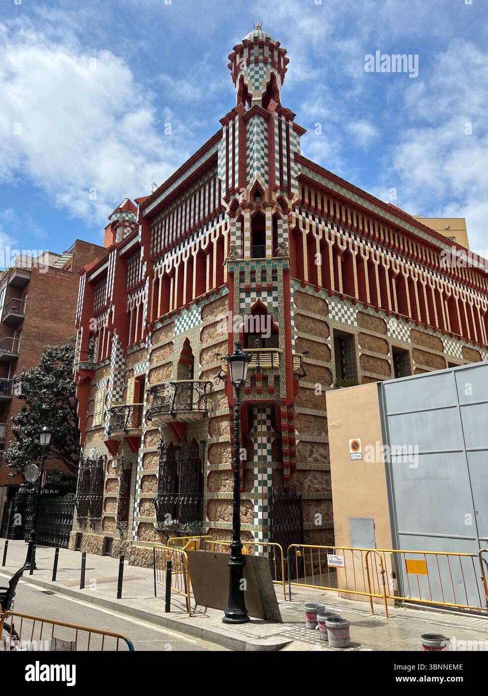 Barceluona Spain, 07 May 2022, Casa Vicens in Barcelona, a masterpiece of modernist architecture. - Smartphone Captured Stock Image
