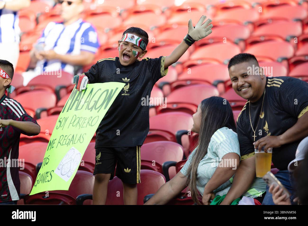 A Mexican fan support his team during the Concacaf Gold Cup semifinals ...