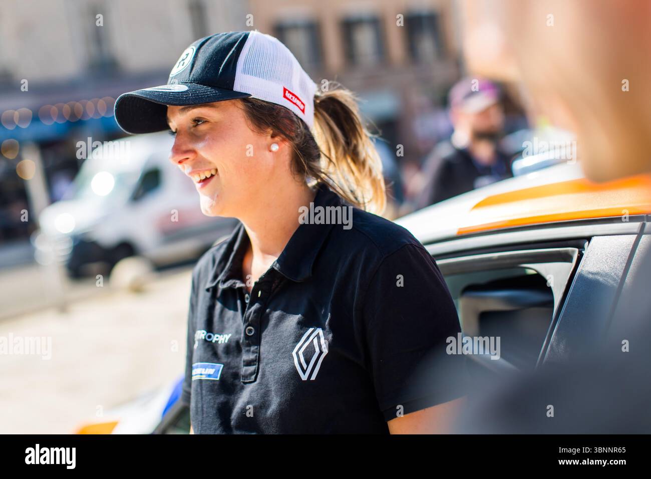 Rodez, France. 03rd July, 2025. OLEA Charlotte, PAGES Cecile, Renault Clio Rally5, portrait during the Rallye Aveyron Rouergue - Occitanie 2025, 5th round of the Championnat de France des Rallyes 2025, from July 4 to 5, 2025 in Rodez, France - Photo Bastien Roux/DPPI Credit: DPPI Media/Alamy Live News Stock Photo