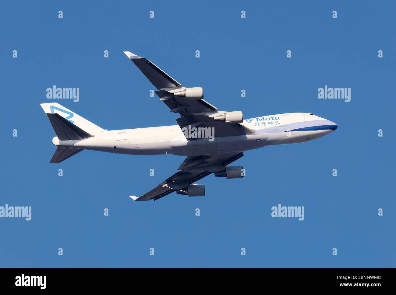 Fly Meta - Boeing 747-400 airplane, Budapest, Hungary, Magyarország ...