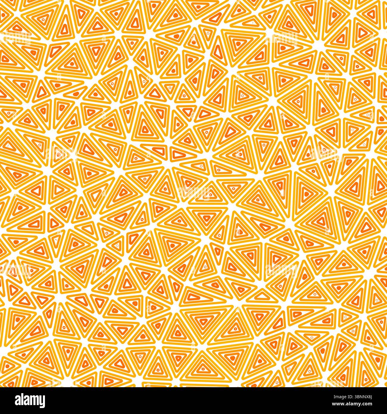 Triangles background design. Multiple repeated inner triangles. Compact shape size. Single color tone style. Seamless pattern. Stylish vector tiles. Stock Vector
