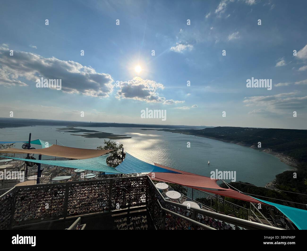 Lake Travis at dusk - Austin, Texas: Discover ways how you can luck out today through the lens to inspire you and make the world a better place. - Smartphone Captured Stock Image