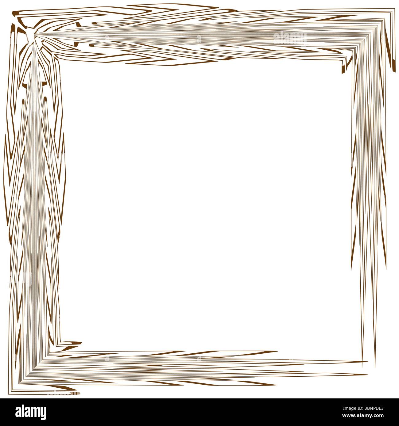 Sketchy doodle frame. Rough sketch border. White background. Vector illustration. Stock Vector