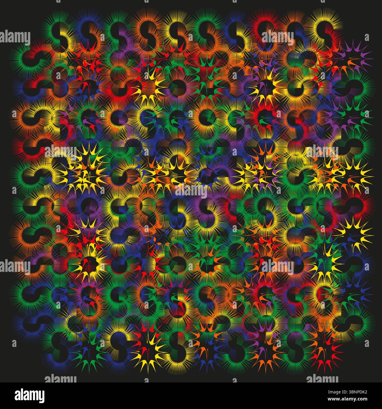 Colorful swirling pattern. Abstract rainbow composition. Glowing vector background. Stock Vector