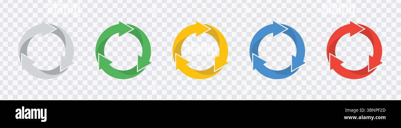 Recycle Arrows Icons Set Stock Vector
