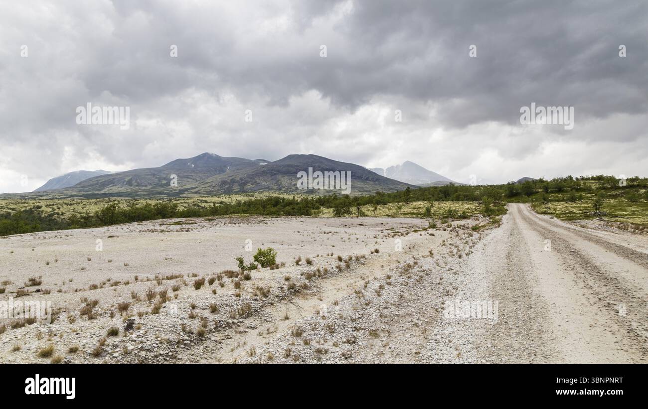 Landscape Doralen valley in Rondane National Park, Innlandet, West Norway, Scandinavia, Europe, Folldal, Noorwegen Stock Photo