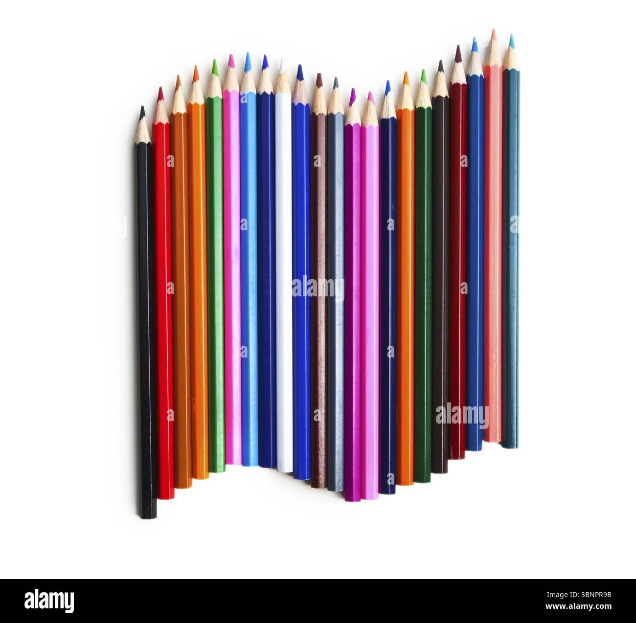 Colored pencils isolated on a white background Stock Photo - Alamy