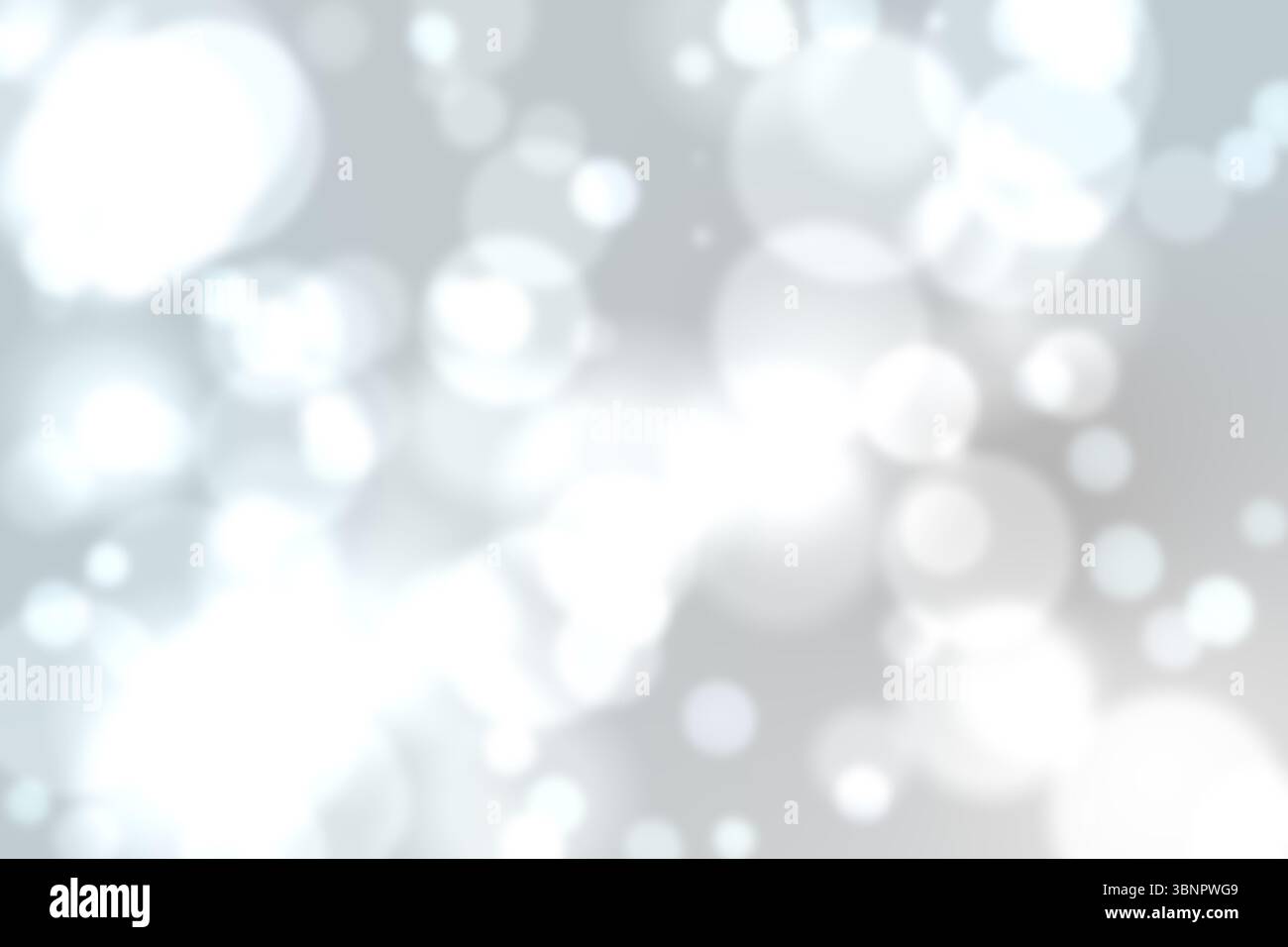 Showing abstract flat design featuring blurred bokeh lights spreading on grey backdrop, copy space Stock Photo