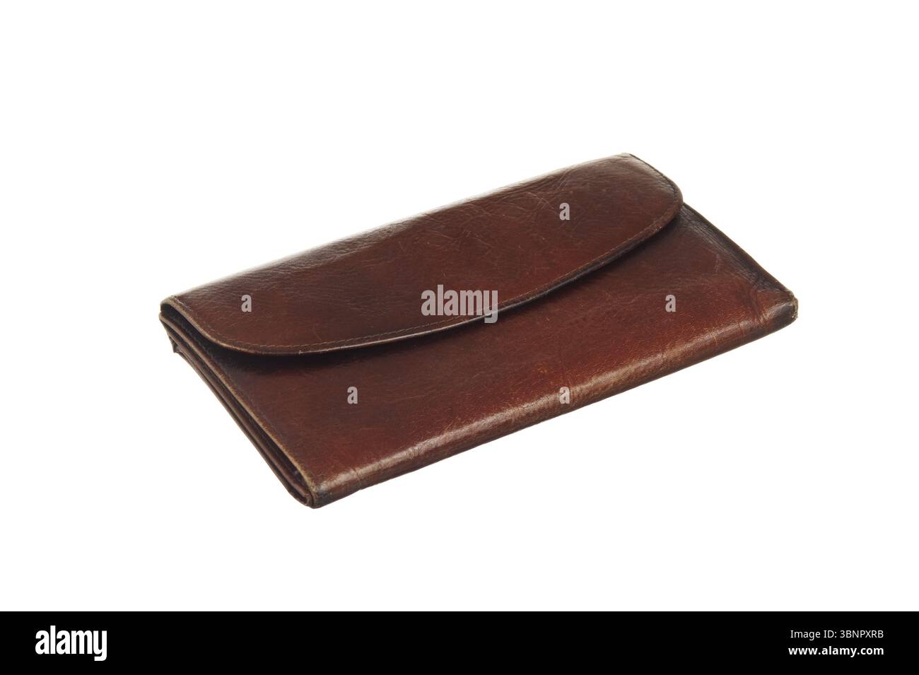 Old purse isolated on white background Stock Photo - Alamy