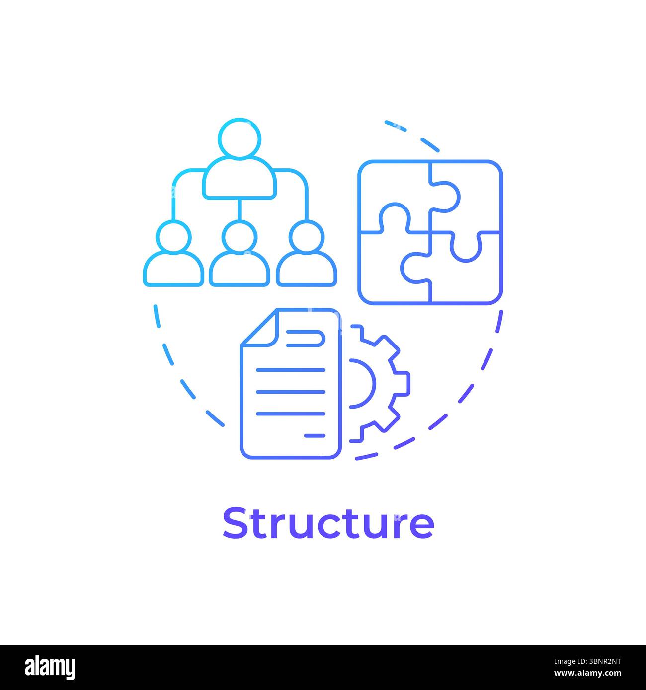 Structure blue gradient concept icon Stock Vector