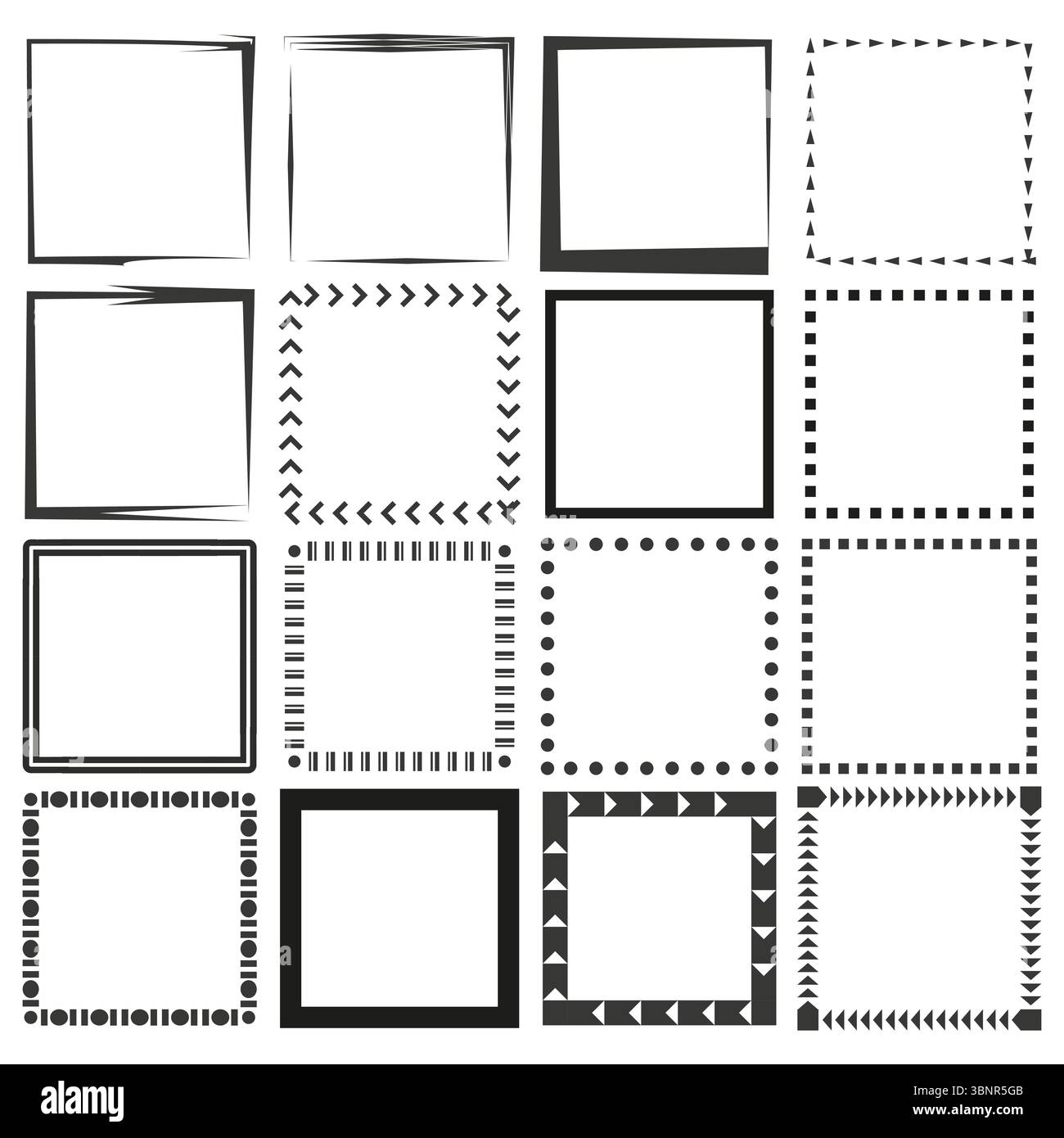 Dotted frame grid. Simple square icon. Minimal stamp Vector. Clean ...