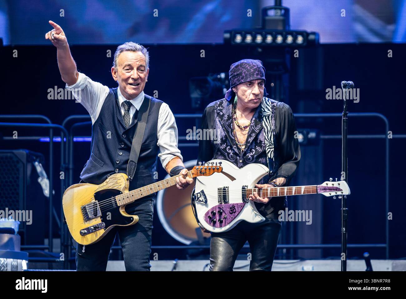 Bruce Springsteen and Steven Van Zandt of E Street Band Stock 
