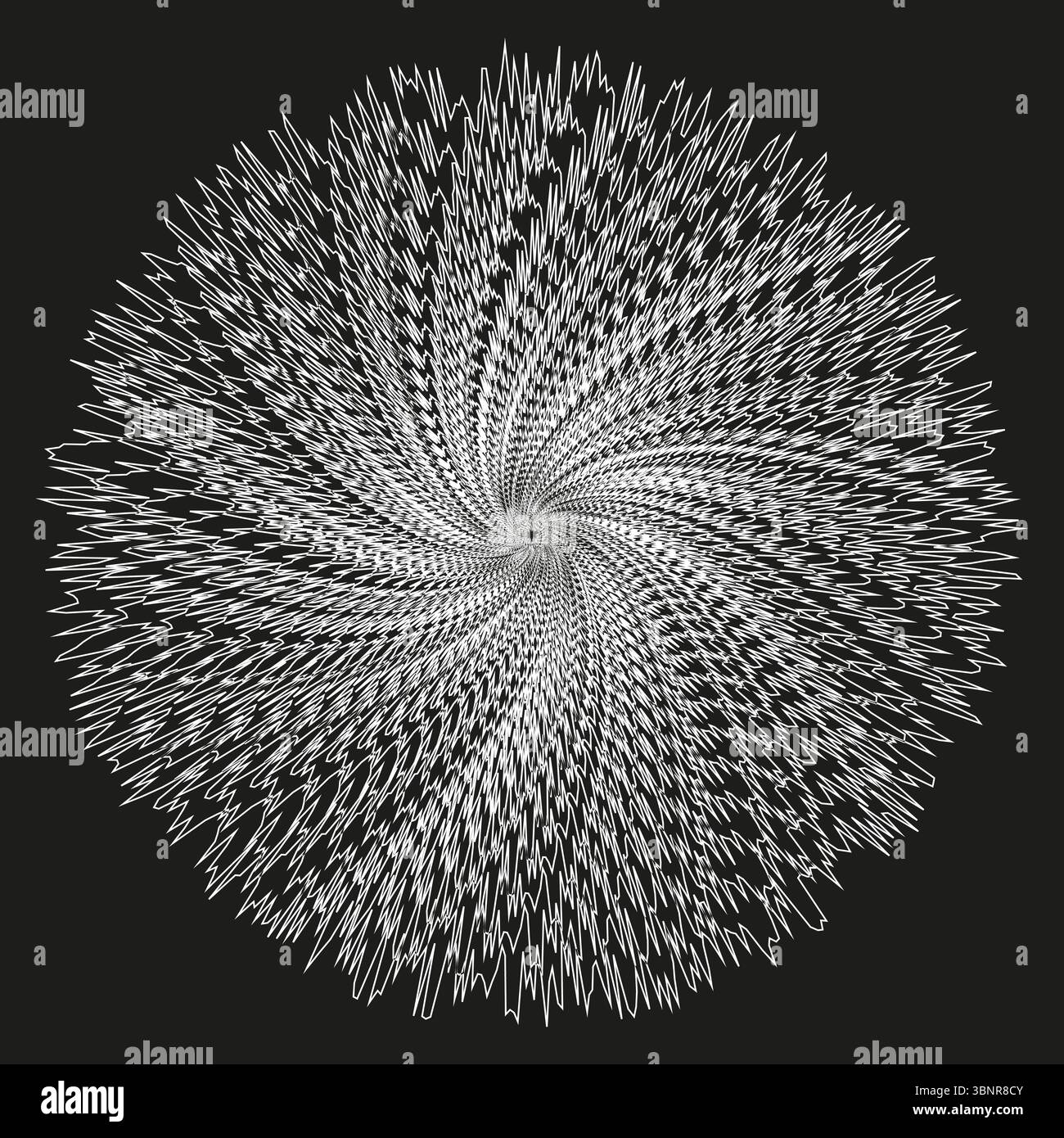 Radial lines pattern. Starburst vector design. Explosive geometric texture. Sunburst abstract background. Stock Vector