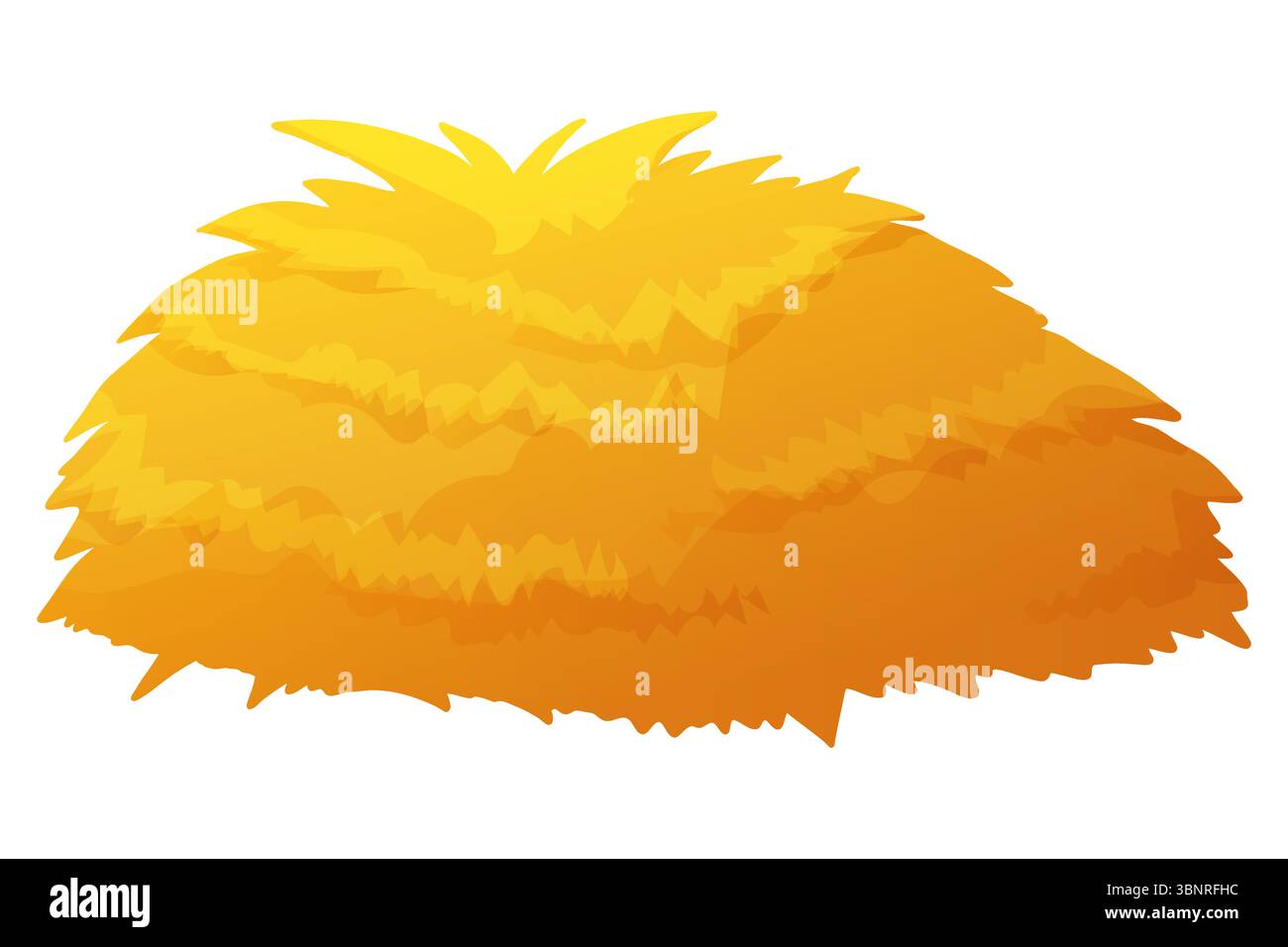 Flat hay and straw stacks. Farming bundles, yellow thatch, cartoon ...