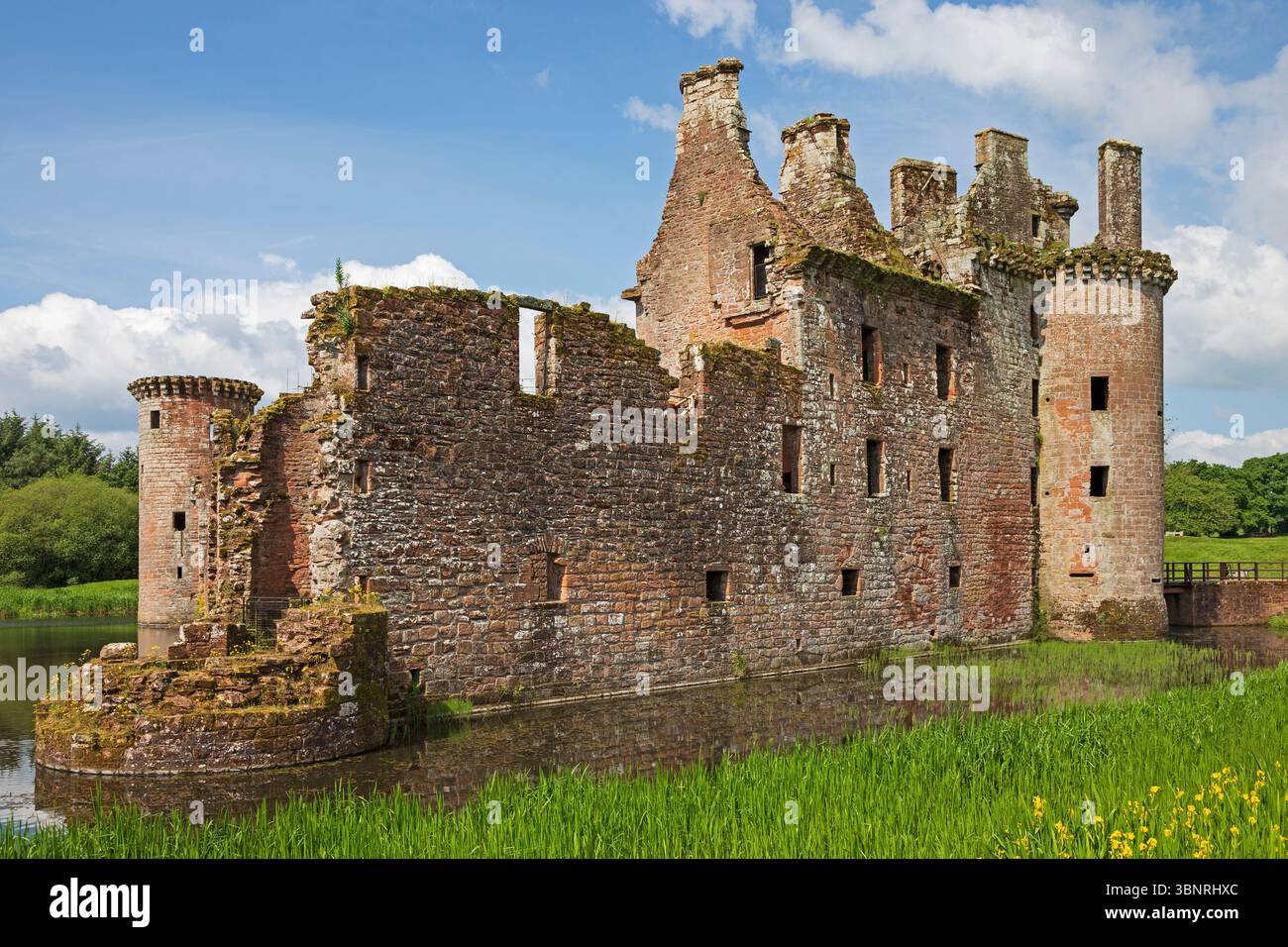Caerlaverock Castle, Dumfries and Galloway, Scotland, UK Stock Photo