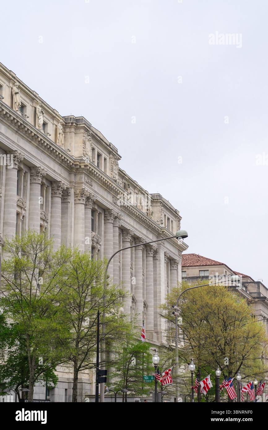 Neoclassical Buildings in Washington DC Stock Photo