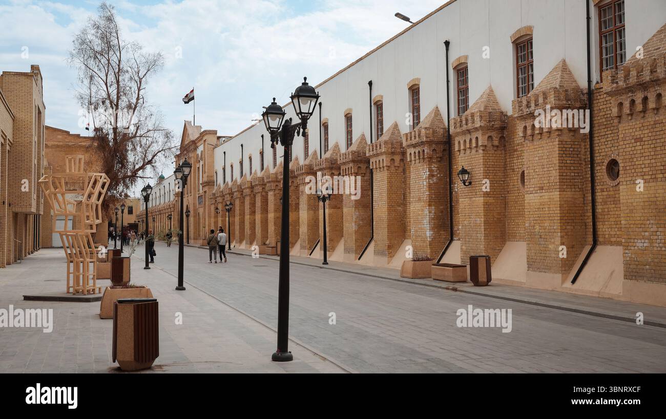 Visitors walk the cobblestone street in Baghdad, surrounded by stunning ...