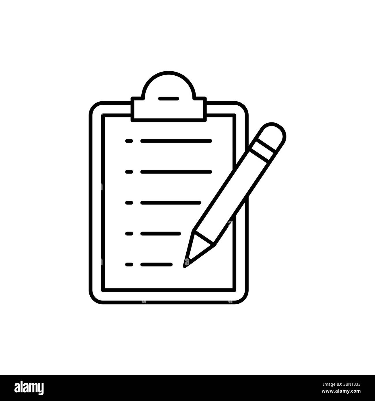 Simple clipboard icon with a pencil, representing tasks, checklists ...