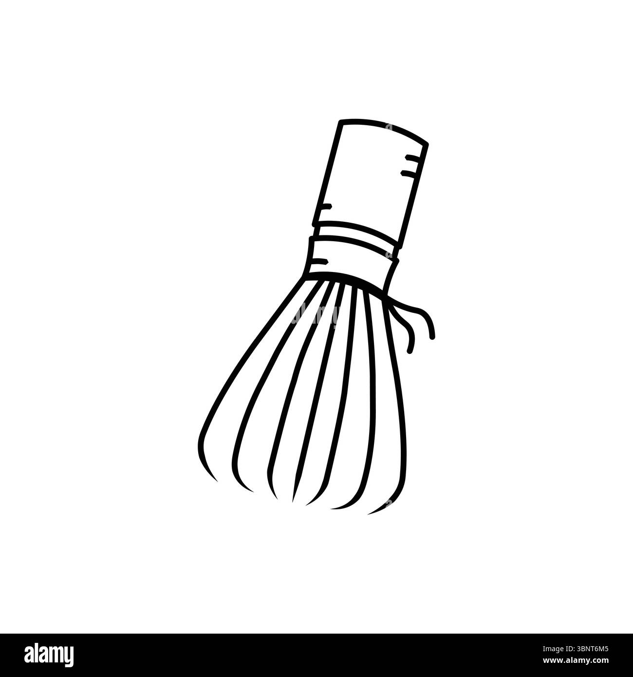Traditional bamboo matcha whisk chasen icon, perfect for tea ceremonies ...