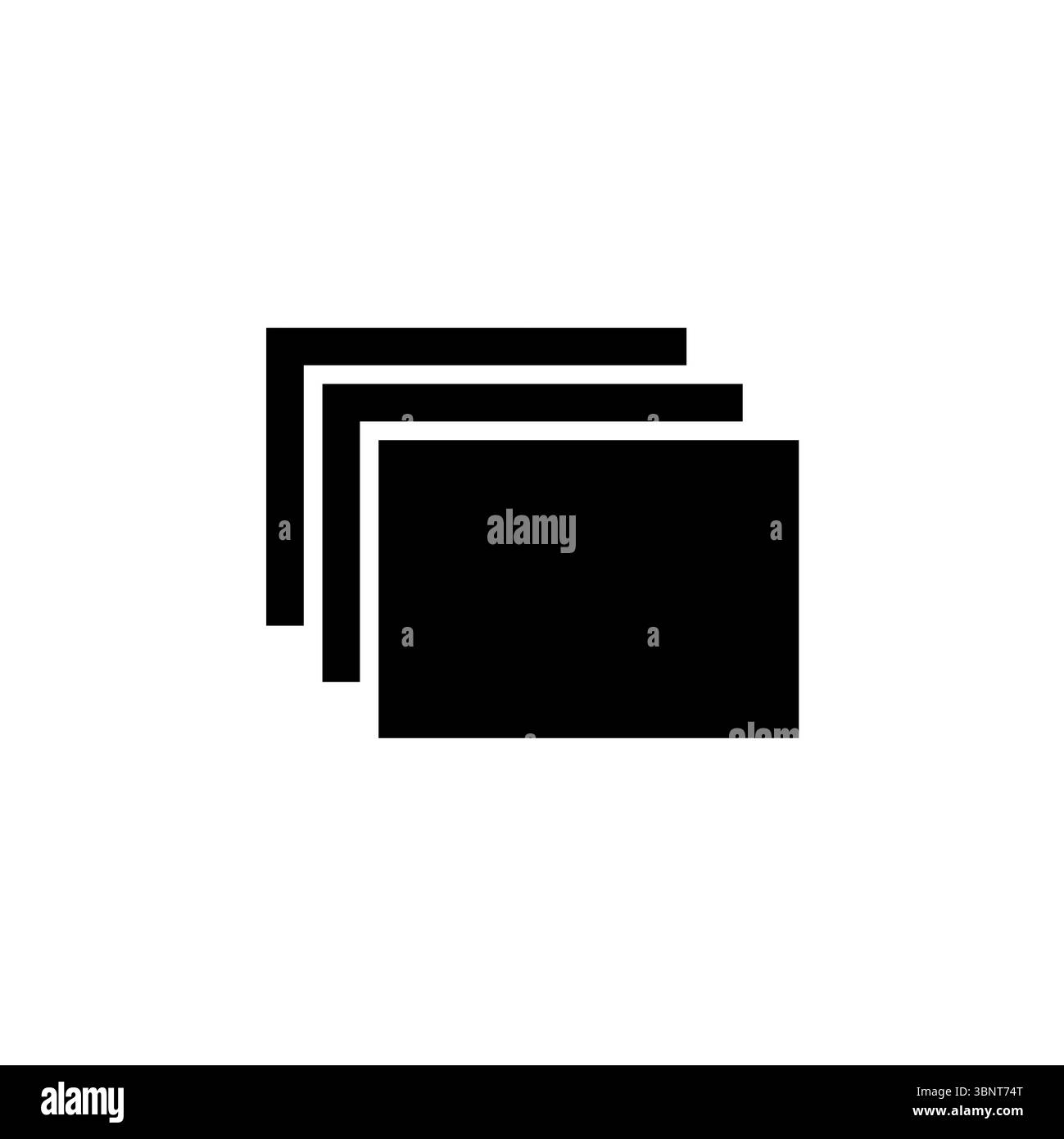Stacked Layers, Favourite Overlay Layer Solid Flat Vector Icon Isolated on White Background. Stock Vector