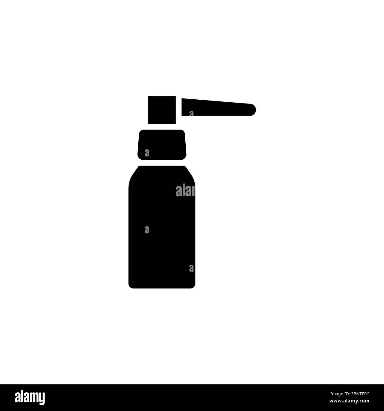 Throat Medical Spray, Oral Inhaler Solid Flat Vector Icon Isolated on ...