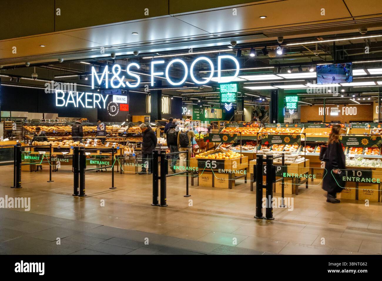 Marks and Spencer food hall, London England United Kingdom UK Stock Photo