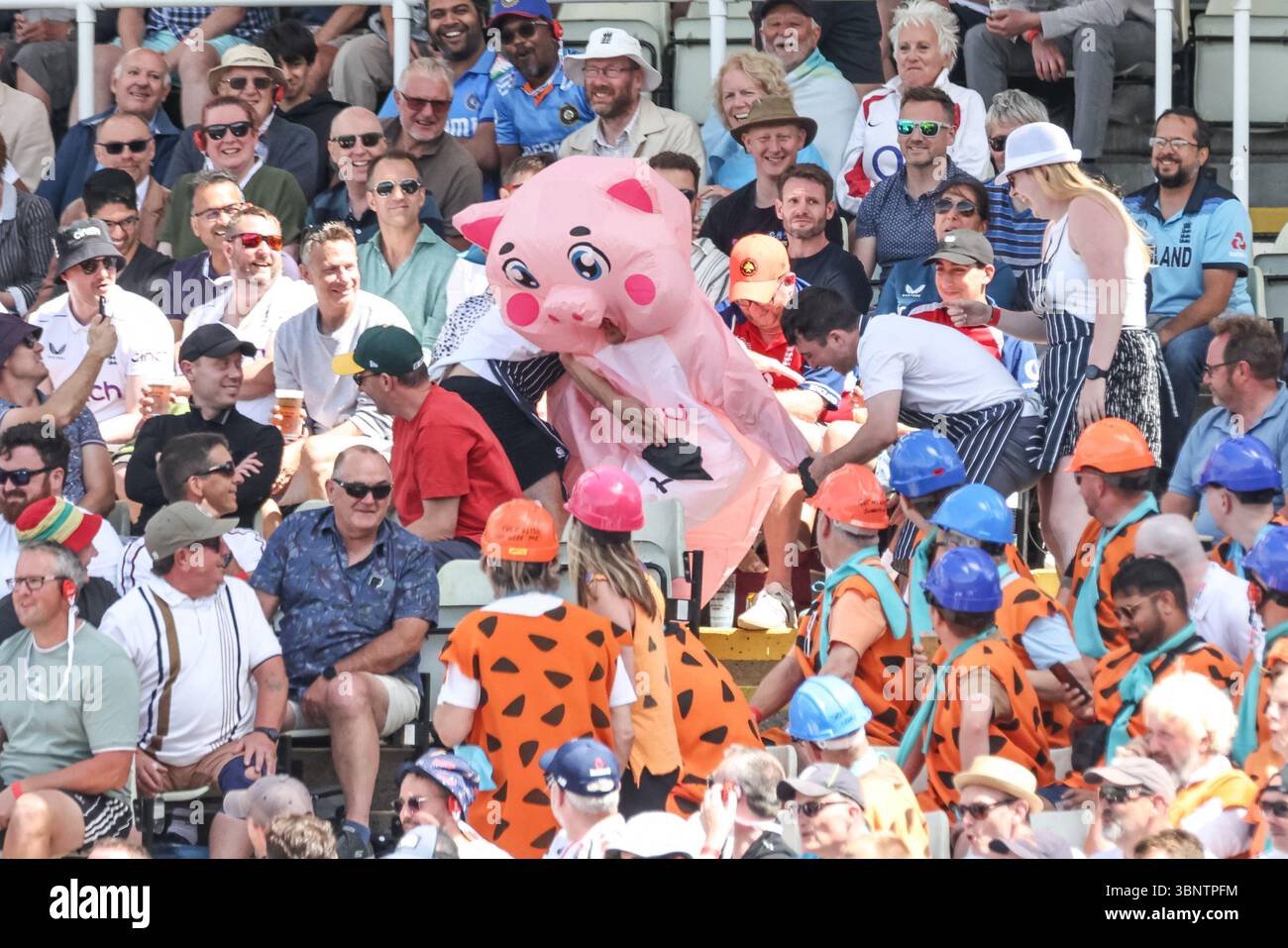 The Butchers capture the pig as England fans jest about in the Hollies ...