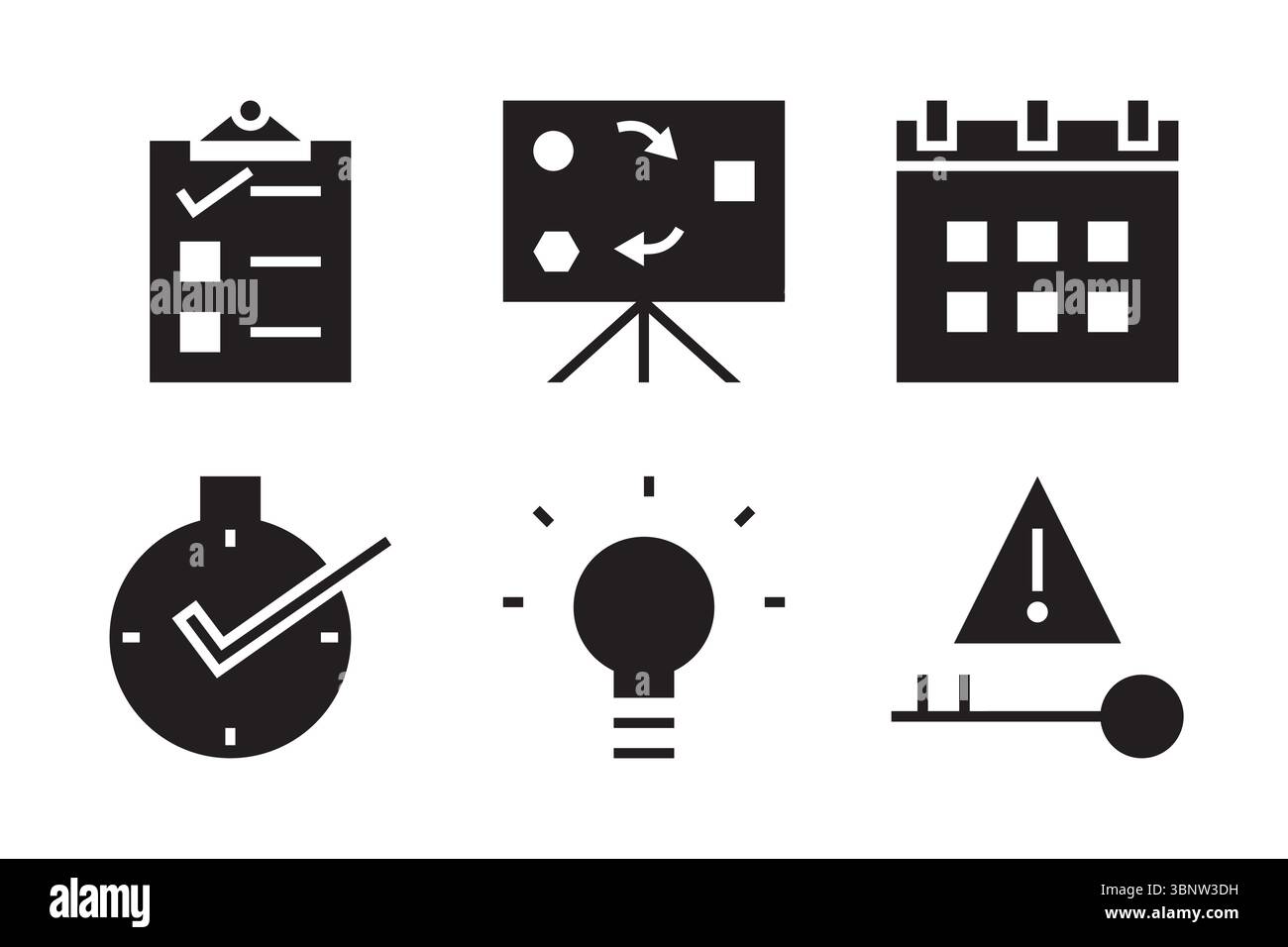 Planning and solutions icon set, including checklist, planning ...