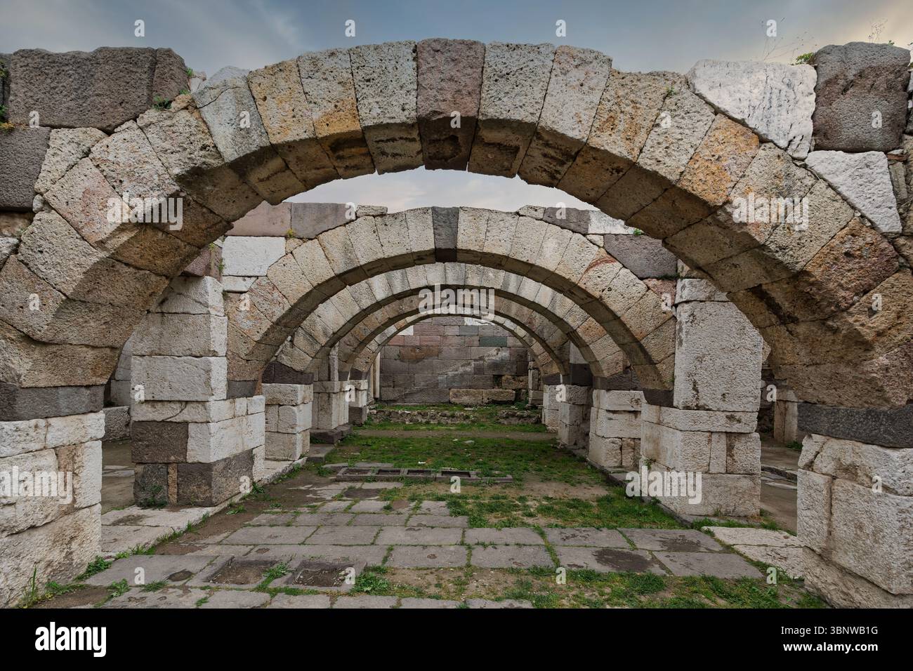 Ancient Roman arches at the Agora of Smyrna. Archaeological ruins and ...
