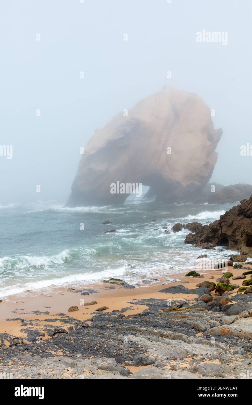 Iconic Coastal Rock Formation in Santa Cruz, Portugal Stock Photo - Alamy