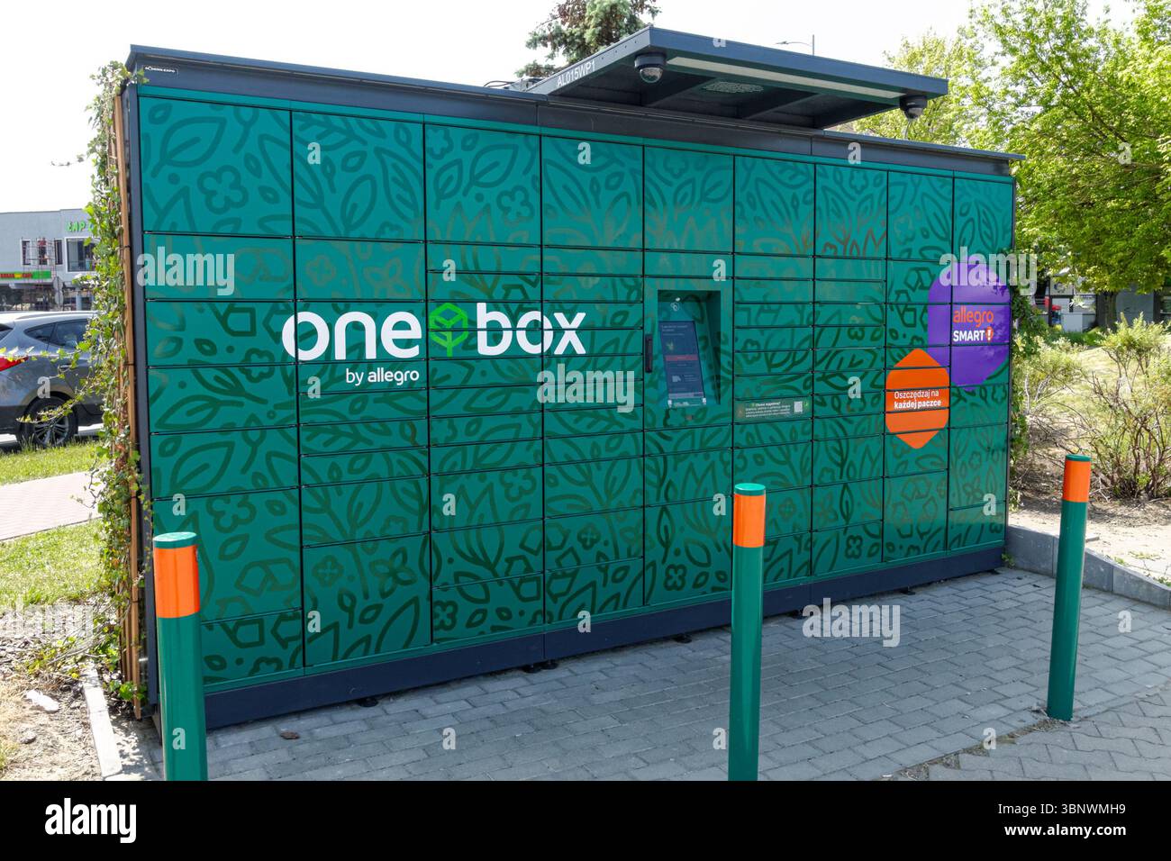 Allegro One box, parcel locker in Poland Stock Photo - Alamy