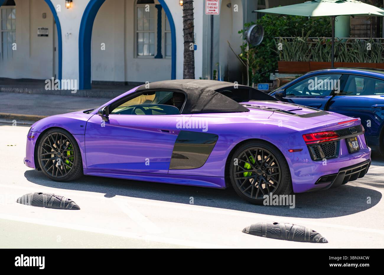 Miami, Florida, USA - April 04, 2025: Sportscar Audi R8. Car Audi R8 ...