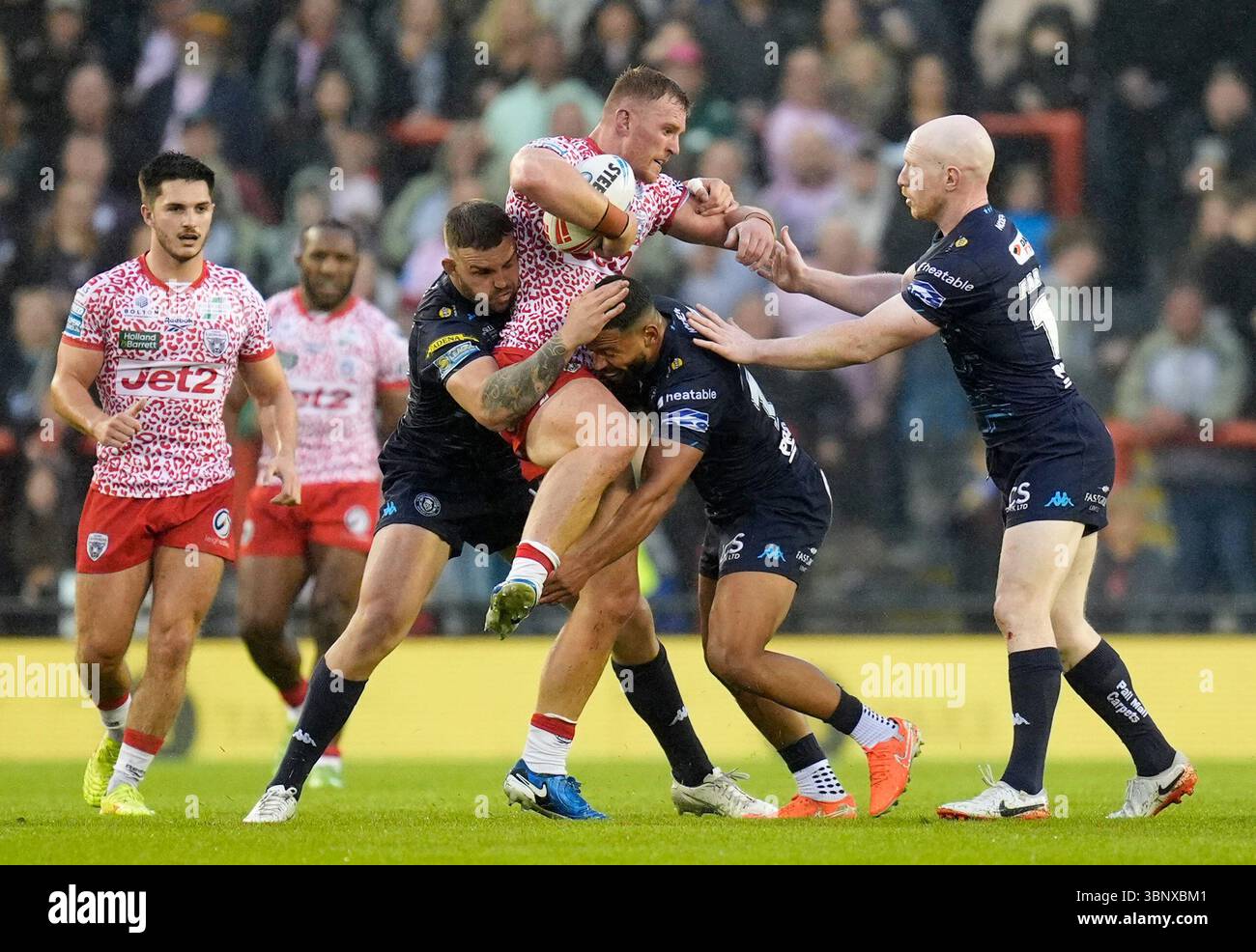 Leigh Leopards Jack Hughes Is Tackled During The Betfred Super League leigh-leopards-jack-hughes-is-tackled-during-the-betfred-super-league