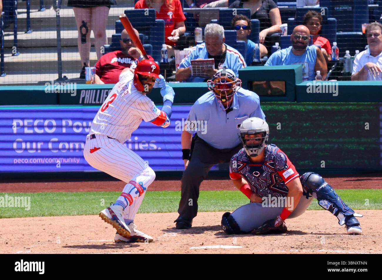 PHILADELPHIA, PA - JULY 04: Bryce Harper #3 of the Philadelphia ...