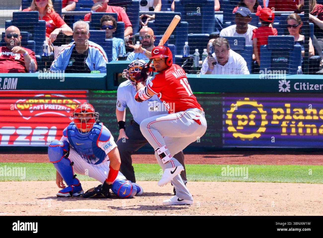 PHILADELPHIA, PA - JULY 04: Noelvi Marte #16 of the Cincinnati Reds at ...