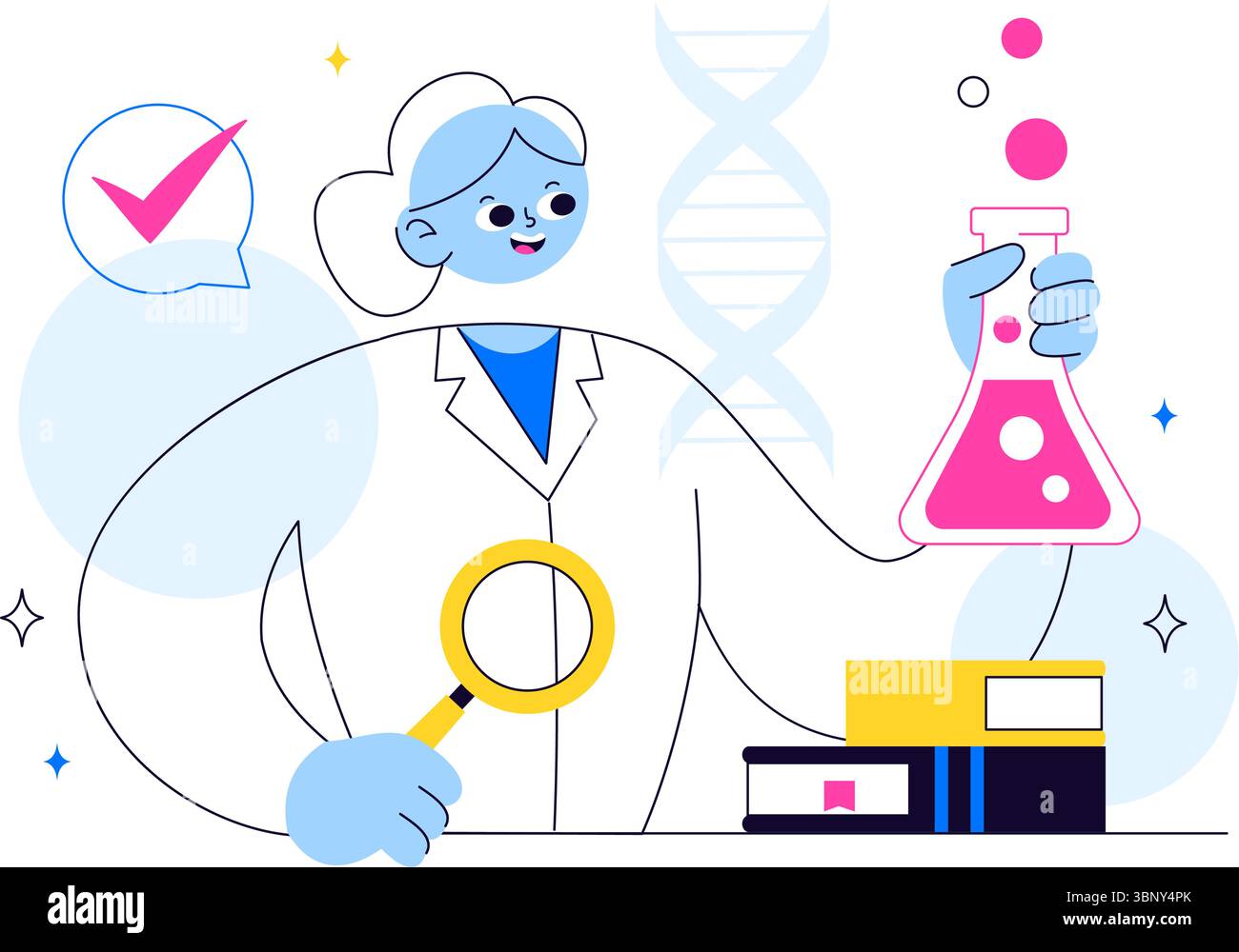 Experiment Vector Illustration Featuring a Laboratory Conducting ...