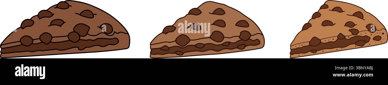 chocolate chip cookie vector illustration art design Stock Vector