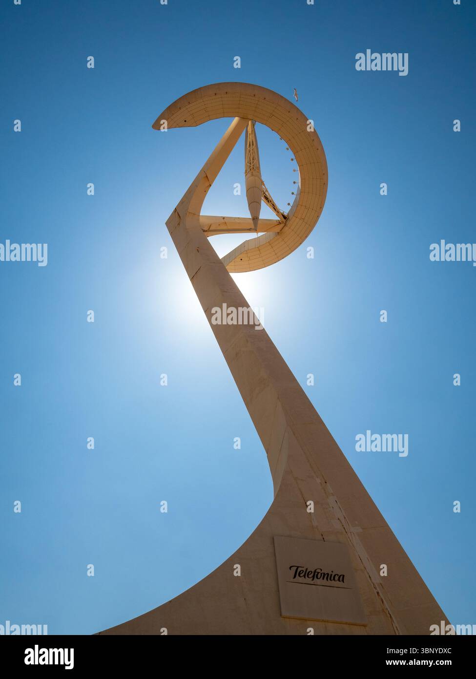 Picture of Backlit silhouette of the futuristic Montjuïc Communications Tower by ...