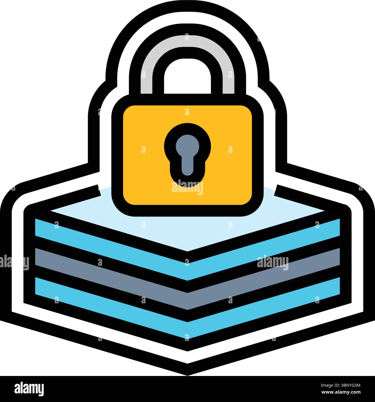 Manual lock operation Stock Vector Images - Alamy