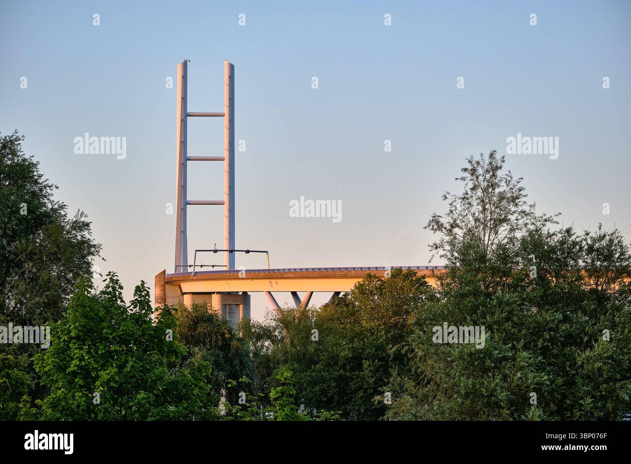 June 30, 2025 - Stralsund-Germany: The Rugen Bridge rises with tall ...
