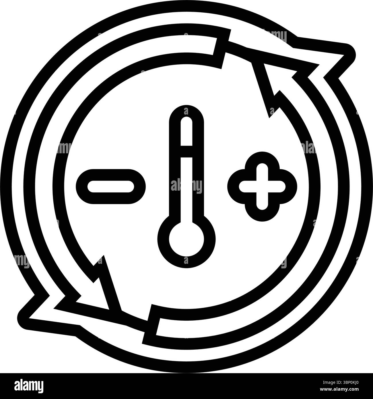 adjustable temperature line icon vector illustration Stock Vector Image ...