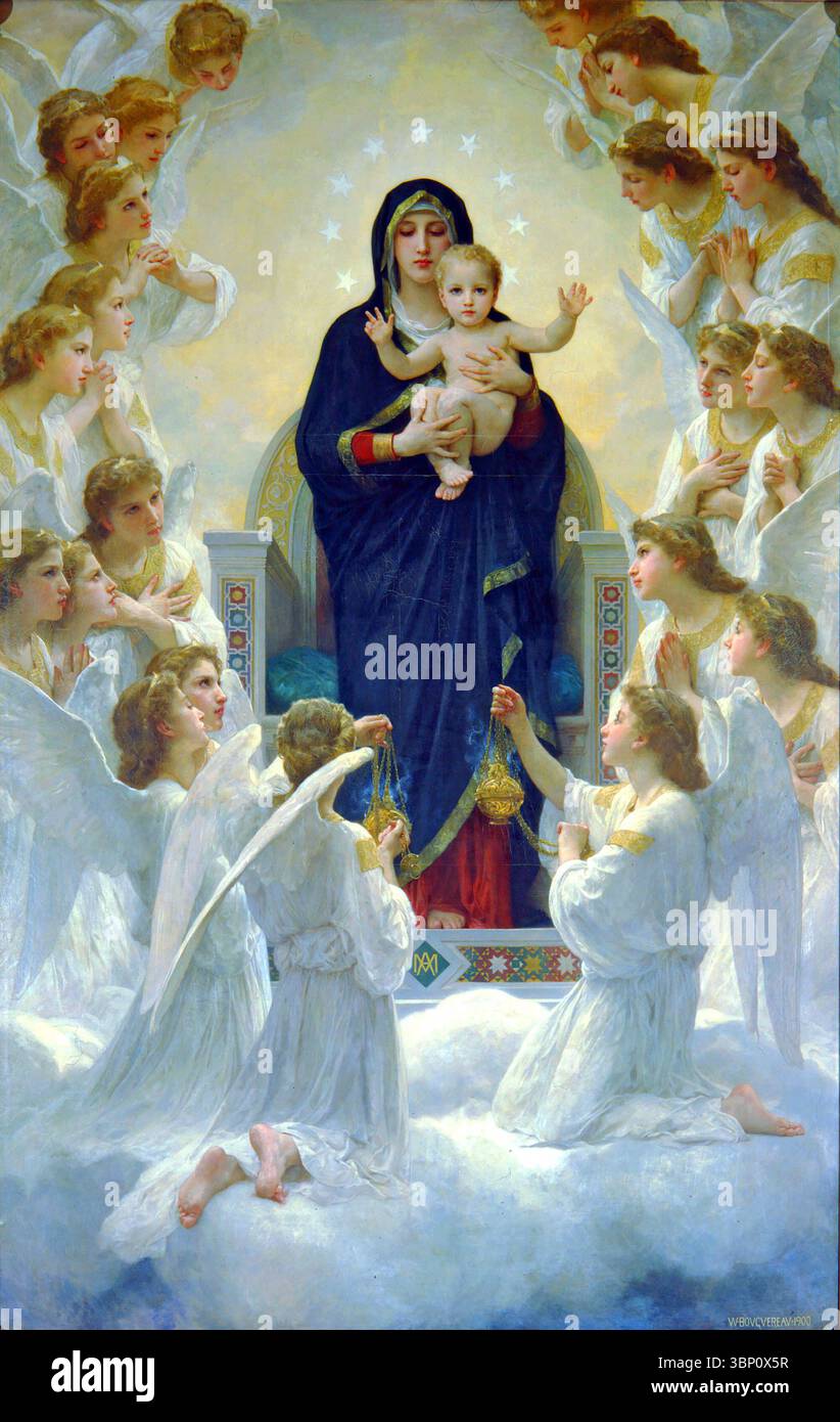 William-Adolphe Bouguereau The Virgin With Angels Stock Photo - Alamy